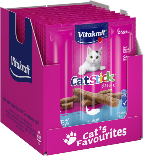 Vitakraft Catsticks Mini Zalm/Forel Vitakraft Catsticks Mini Zalm/Forel