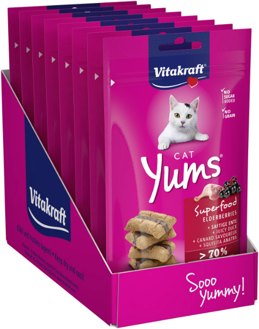 Vitakraft Cat Yums Superfood met vlierbes kattensnack (40 g)