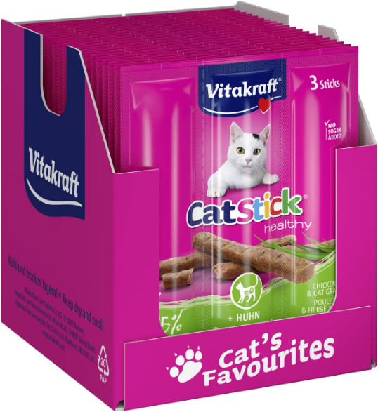 Vitakraft Catsticks Healthy mit Huhn & Katzengras Katzensnack