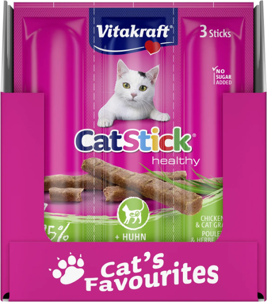 Vitakraft Catsticks Healthy mit Huhn & Katzengras Katzensnack