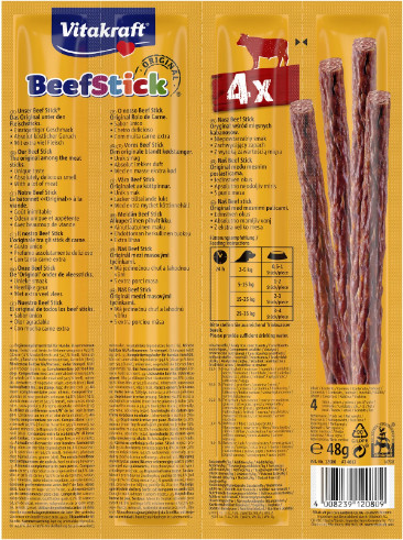 Vitakraft Beefstick rund hondensnack (4 st.) Vitakraft Beefstick rund hondensnack (4 st.)