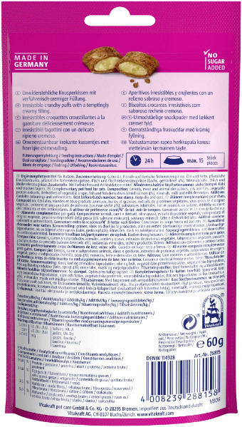 Vitakraft Crispy Crunch Classic met zalm kattensnack (60 g) Vitakraft Crispy Crunch Classic met zalm kattensnack (60 g)