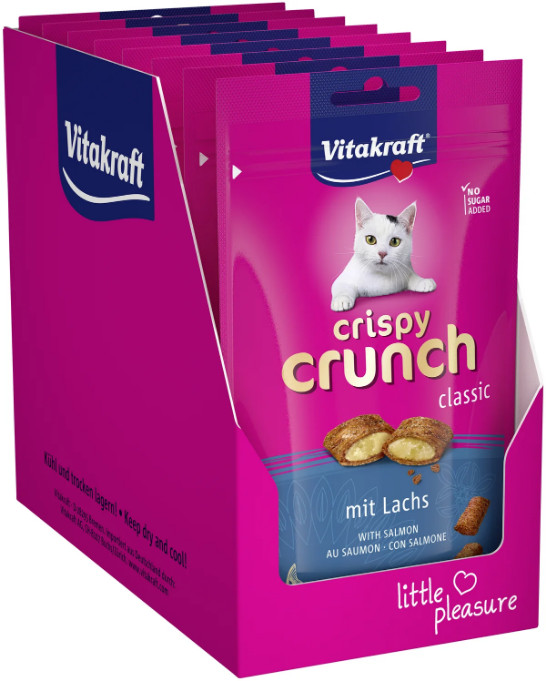 Vitakraft Crispy Crunch Classic met zalm kattensnack (60 g) Vitakraft Crispy Crunch Classic met zalm kattensnack (60 g)