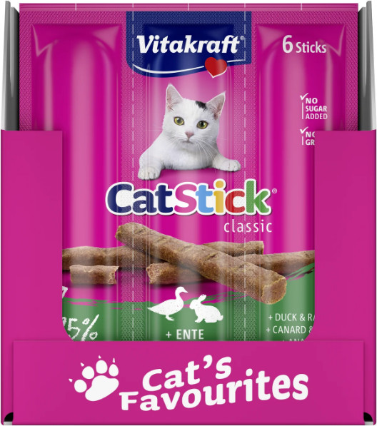 Vitakraft Catstick Classic mit Ente & Kaninchen Katzensnack Vitakraft Catstick Classic mit Ente & Kaninchen Katzensnack