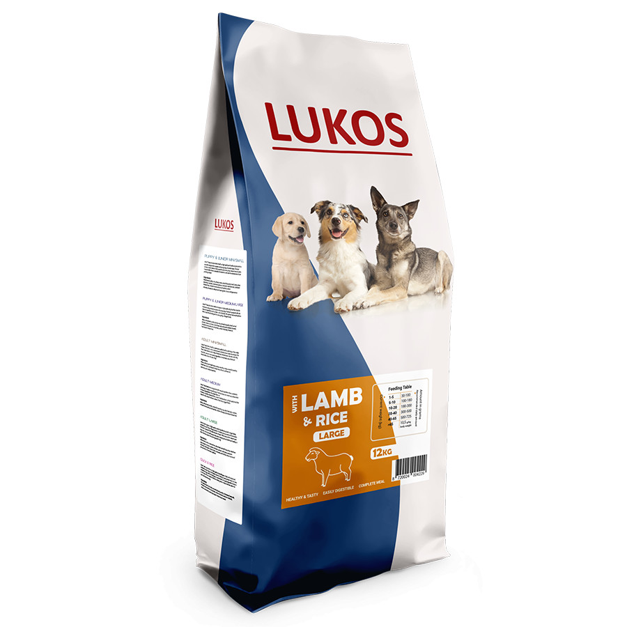 Lukos Adult Large met lam & rijst - premium hondenvoer Lukos Adult Large met lam & rijst - premium hondenvoer
