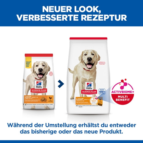 Hill's Adult Light Large Breed Huhn Hundefutter