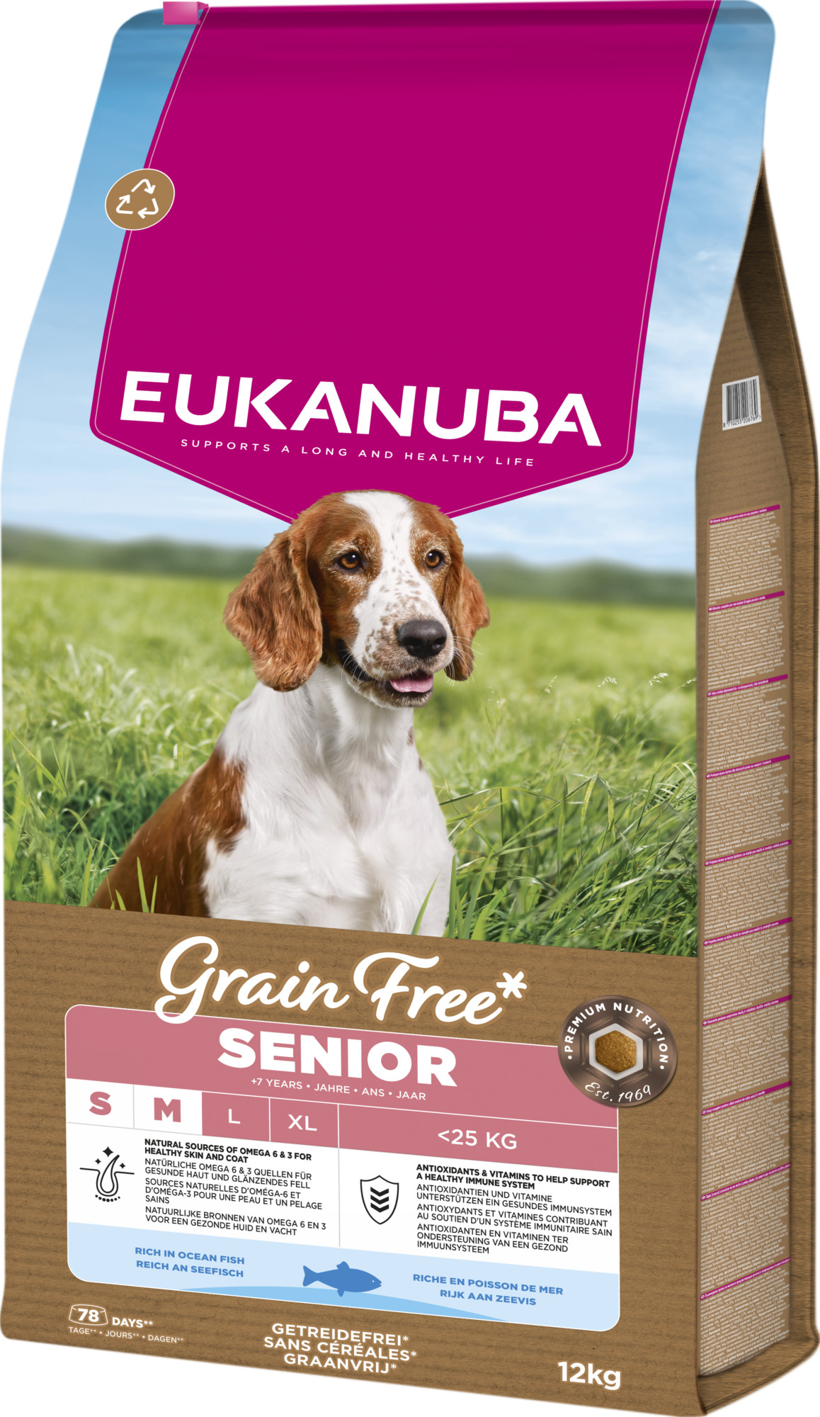 Eukanuba Senior Small & Medium met oceaanvis graanvrij hondenvoer