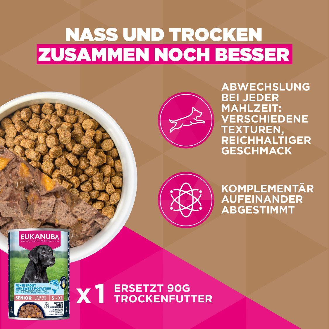 Eukanuba Senior Small & Medium met oceaanvis graanvrij hondenvoer