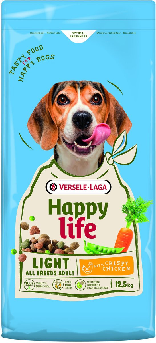 Happy Life Adult Light met kip hondenvoer