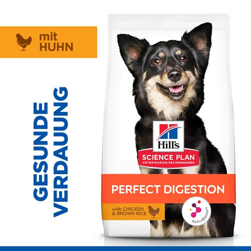 Hill's Adult Perfect Digestion Small&Mini met kip & bruine rijst hondenvoer
