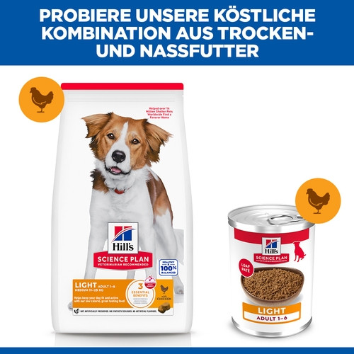 Hill's Adult Light Huhn Hundefutter 