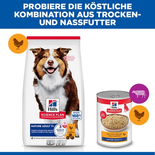 Hill's Mature Adult 7+ Active Longevity Medium Huhn Hundefutter 