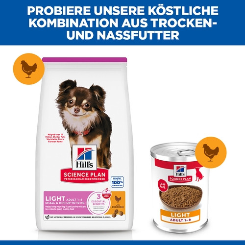 Hill's Adult Light Small & Mini Huhn Hundefutter