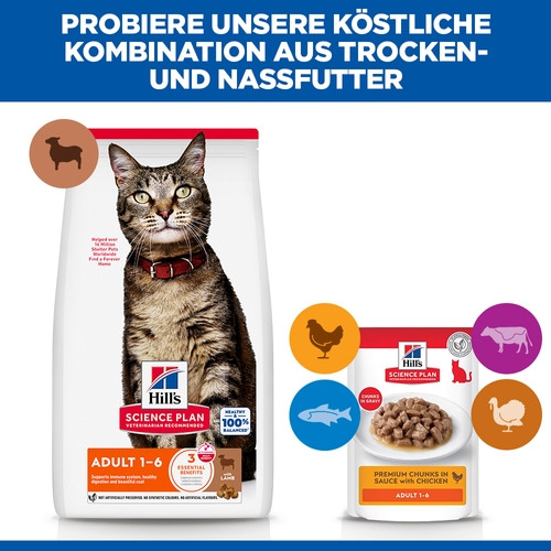 Hill's Adult Optimal Care Lamm Katzenfutter 