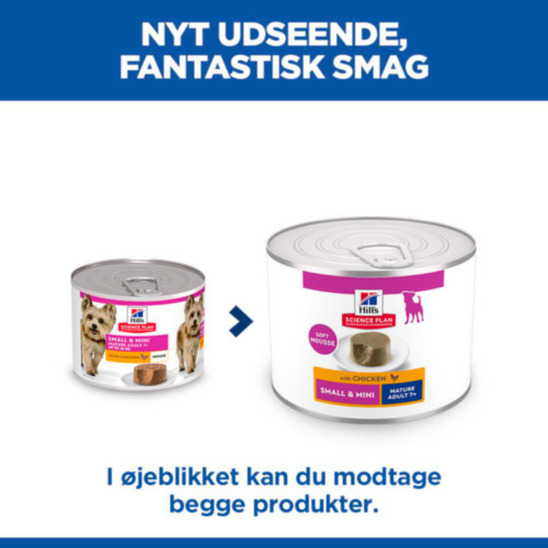Hill's Mature Adult 7+  Small & Mini mousse met kip natvoer hond
