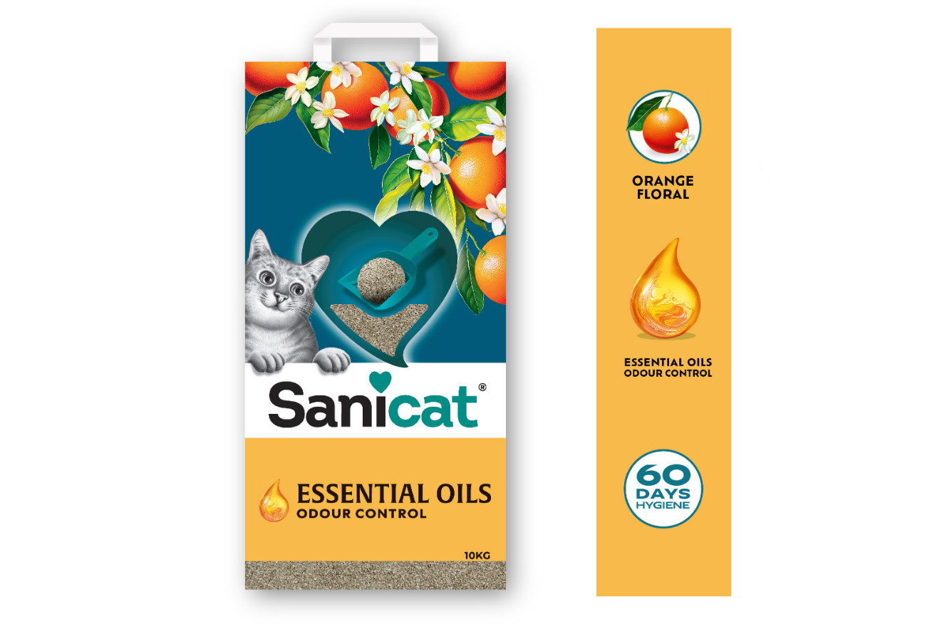 Sanicat Essential Oils Ultra Clumping Orange Floral kattenbakvulling