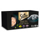 Sheba Filets Selection Huhn, Meeresfisch-Garnelen, Lachs-Thunfisch Katzen-Nassfutter Multipack (Schale 60 g)