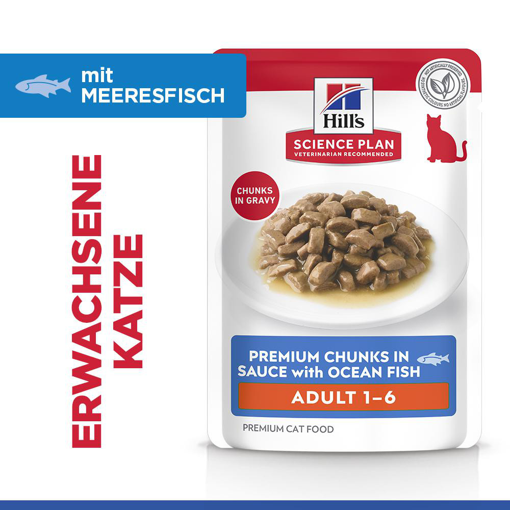Hill's Optimal Care Pouch Adult Zeevis kattenvoer