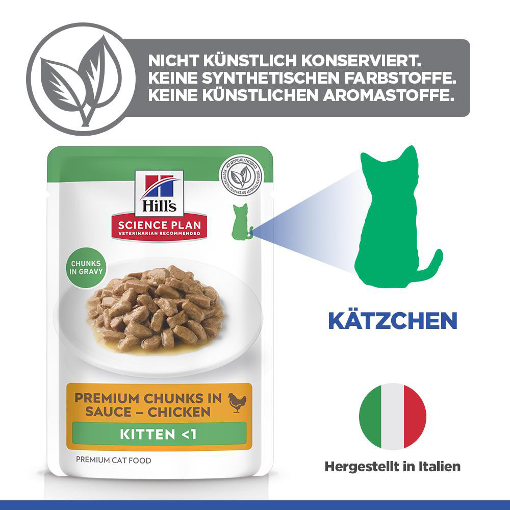 Hill's Kitten nat kattenvoer met kip maaltijdzakje multipack
