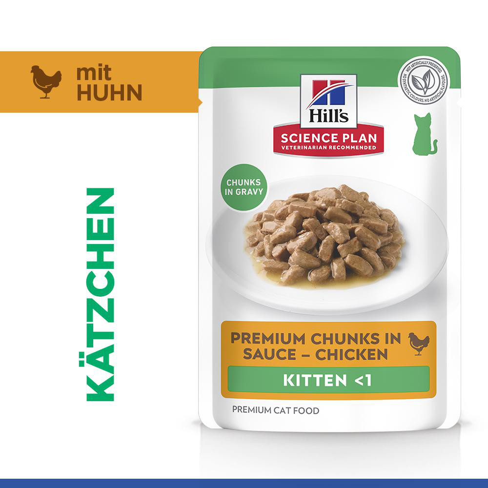 Hill's Kitten nat kattenvoer met kip maaltijdzakje multipack