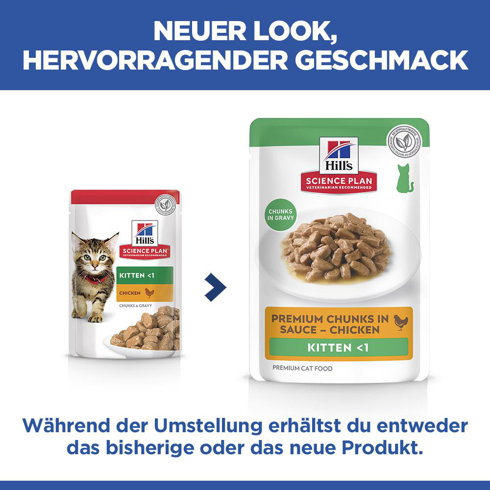 Hill's Kitten nat kattenvoer met kip maaltijdzakje multipack