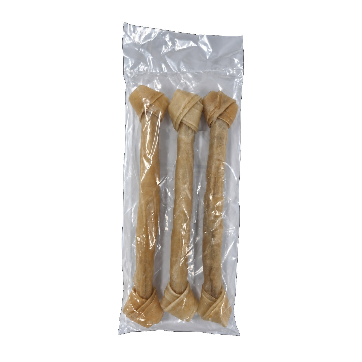 Brekz Rawhide - Rinderhaut Kauknochen geknotet Hundesnack (38 cm)