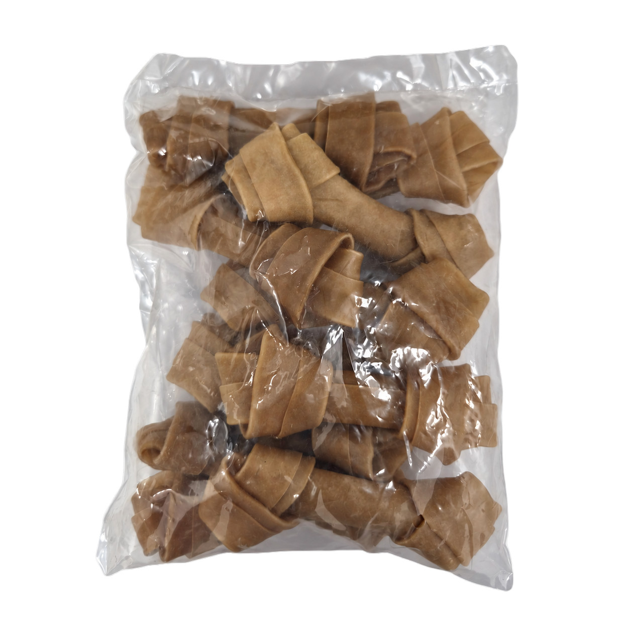 Brekz Rawhide - Rinderhaut Kauknochen geknotet Hundesnack (13 cm)