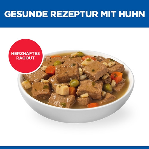 Hill's Adult mit Huhn und Gemüse Hunde-Nassfutter (Eintopf, Dosen)