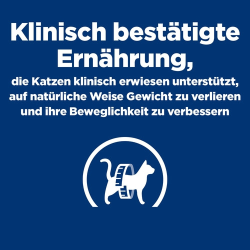 Hill's Prescription Diet J/D Weight Metabolic + Mobility Nassfutter für Katzen mit Huhn (Beutel)