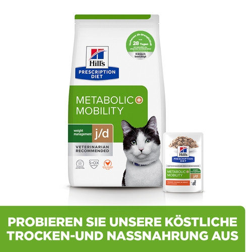 Hill's Prescription Diet J/D Weight Metabolic + Mobility Katzenfutter mit Huhn